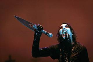 Marilyn Manson performs during B'estival music festival in Bucharest
