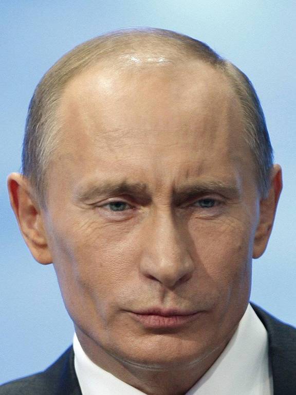 Putin em programa de TV em dezembro de 2008