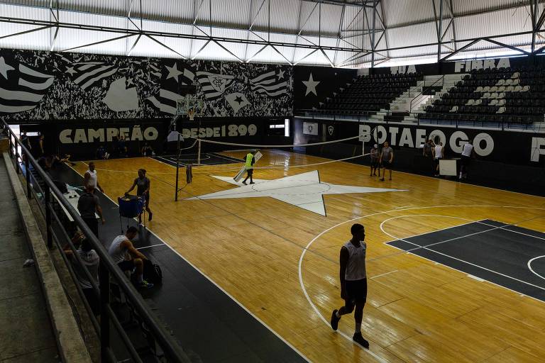Quadra de basquete do Botafogo, que atualmente disputa disputa o NBB