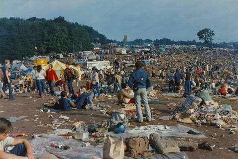 Attendees at the Woodstock Music Festival in August 1969, Bethel, New York, U.S. in this handout image. John 