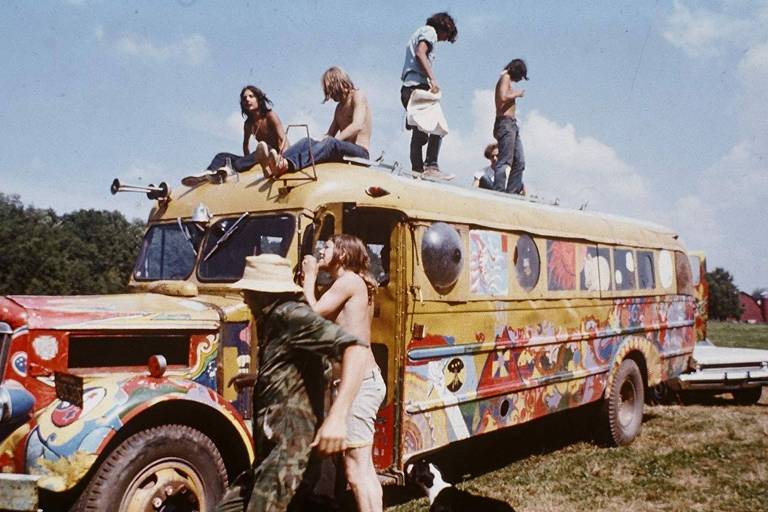 Cena do filme "Woodstock - 3 Dias de Amor, Paz e Música"