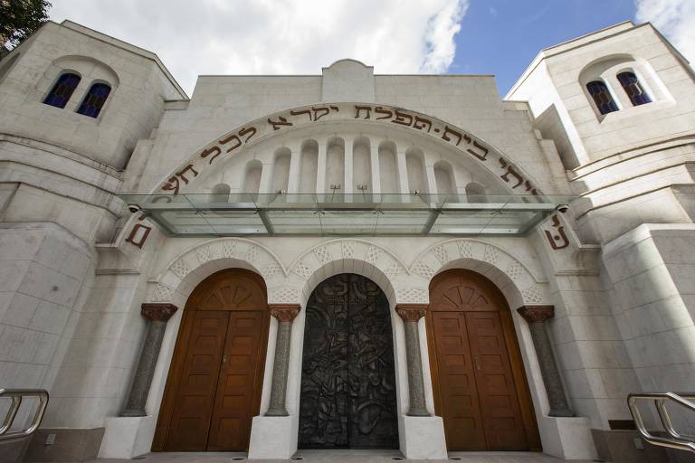 Vista externa da sinagoga do Museu Judaico, no bairro Bela Vista, na região central de São Paulo