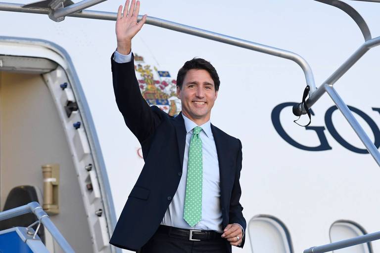 O premiê canadense Justin Trudeau chega a Biarritz para a cúpula do G7 