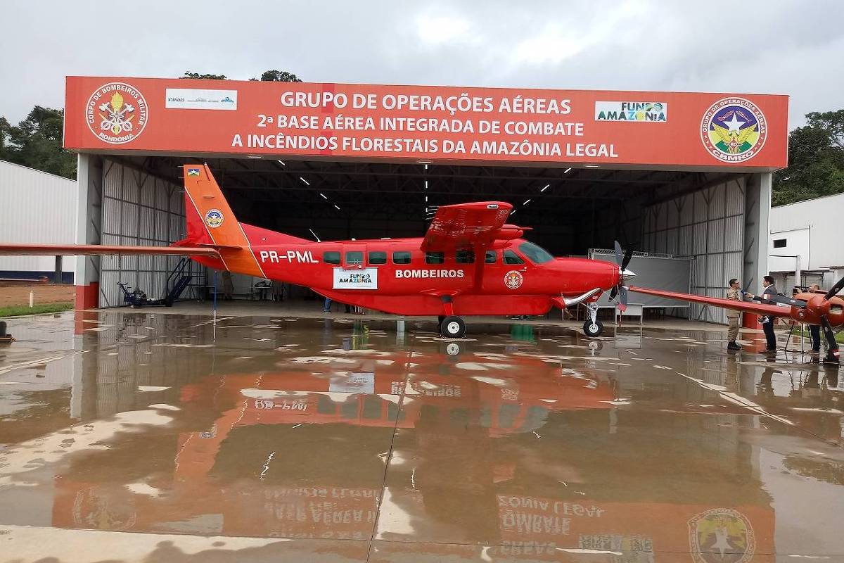 Aeronave usada para combater queimadas em Rondônia foi adquirida com recursos do Fundo Amazônia