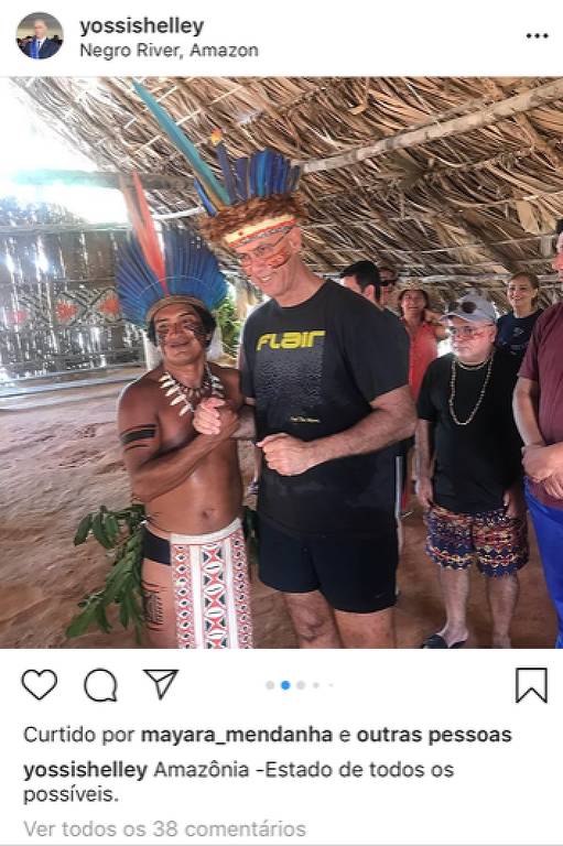 O embaixador de Israel, Yossi Shelley, em visita à Amazônia