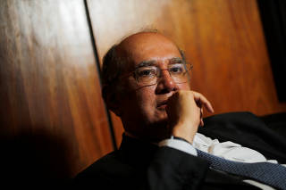 Judge Gilmar Mendes is pictured during an interview with Reuters in Brasilia