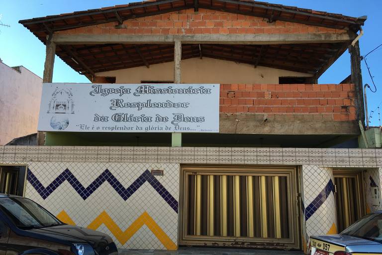 Fachada da Igreja Missionária Resplendor da Glória de Deus, em Montes Claros, que era frequentada por Adélio