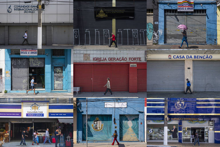 Igrejas evangélicas na região central de São Paulo