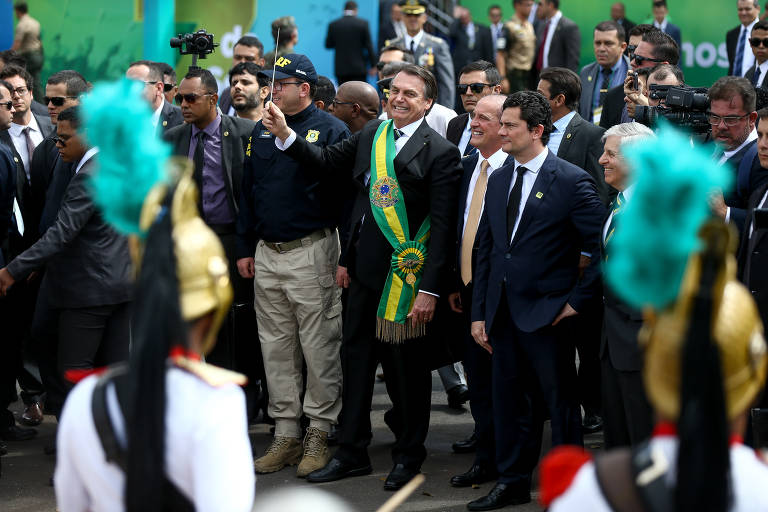 Jair Bolsonaro no desfile da Independência