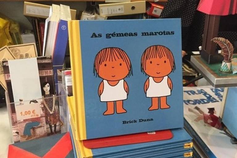 Imagem do livro 'As Gêmeas Marotas', de Brick Duna, reproduzida em embargo da prefeitura do Rio de Janeiro; título não estava à venda na Bienal do Rio