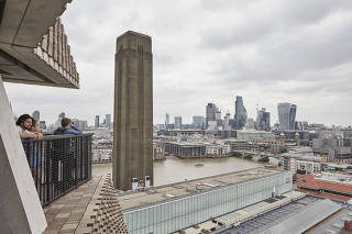 The view from the 10th-floor terrace of the Blavatnik Building at the Tate Modern gallery in London
