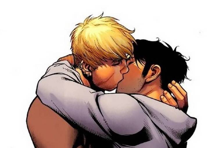 Beijo homossexual em "Vingadores: A cruzada das crianças", quadrinho da Marvel