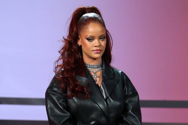 Rihanna durante o 2019 BET awards em LA