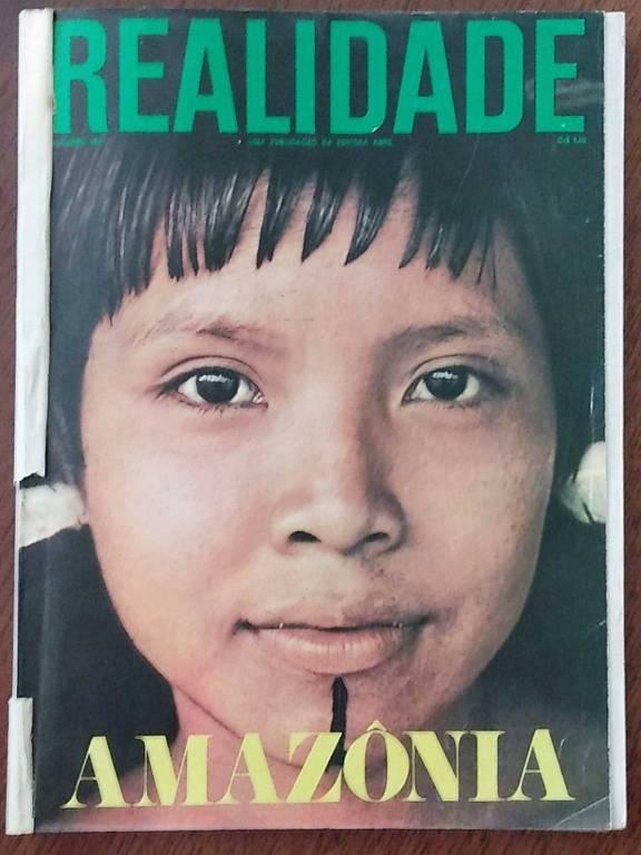 Índia ianomâmi na capa da revista Realidade sobre a Amazônia, de 1971