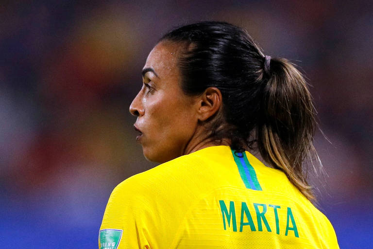 Marta durante a partida contra a Itália pela Copa do Mundo de 2019