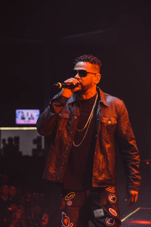 Edi Rock em show do Racionais MC's na turnê comemorativa de 30 anos, na Arena Petry, em Florianópolis