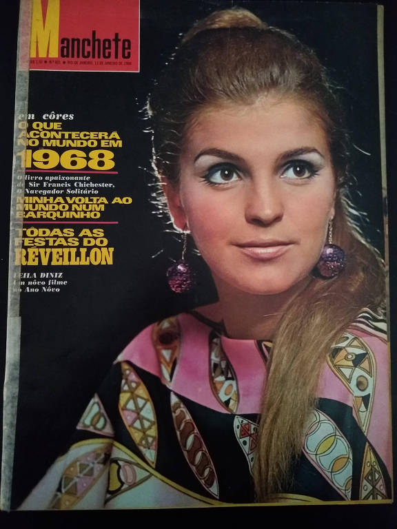 Capa da revista Manchete de 1968 com Leila Diniz