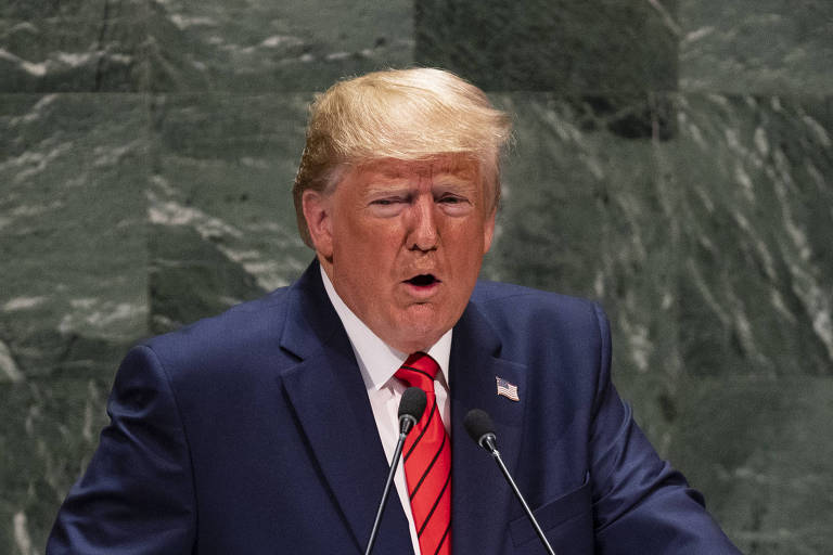 Donald Trump em discurso na Assembleia Geral da ONU