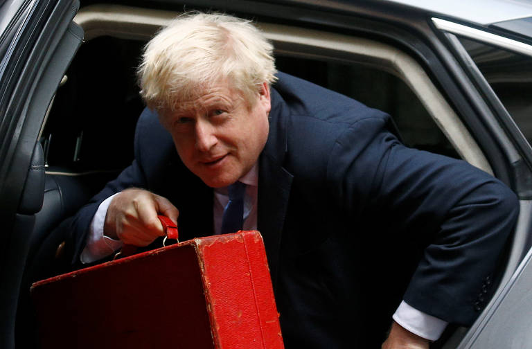 O premiê britânico, Boris Johnson, em Londres