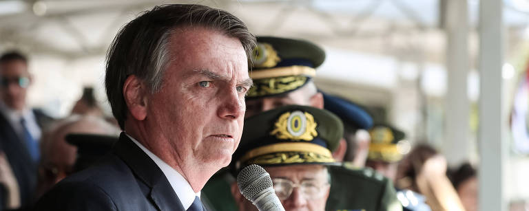 Jair Bolsonaro, em evento militar de 2019