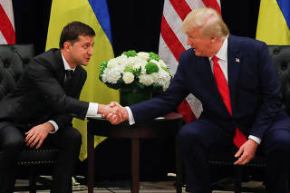 U.S. President Trump meets with Ukraine's President Zelenskiy in New York City, New York