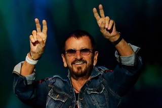 Ringo Starr performs at the Bethel Woods Center for the Arts, at the original site of the Woodstock Festival on the 50th anniversary, in Bethel, New York