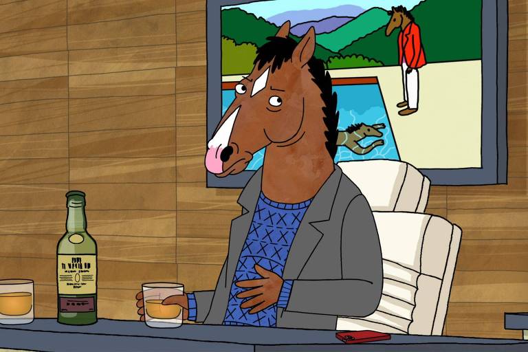 Cena da série "BoJack Horseman", na Netflix
