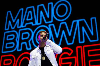 Show do cantor Mano Brown no primeiro dia do festival Rock in Rio 2019