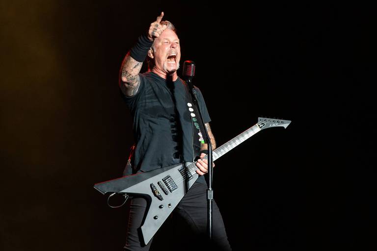 James Hetfield em show do Metallica em Austin, no Texas