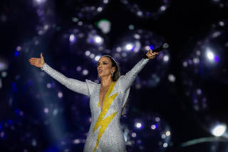 Ivete Sangalo durante sua apresentação, no Rock in Rio 2019