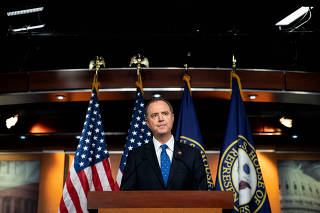 U.S. House Intelligence Committee Chairman Adam Schiff (D-CA) speaks during a news conference at the U.S. Capitol