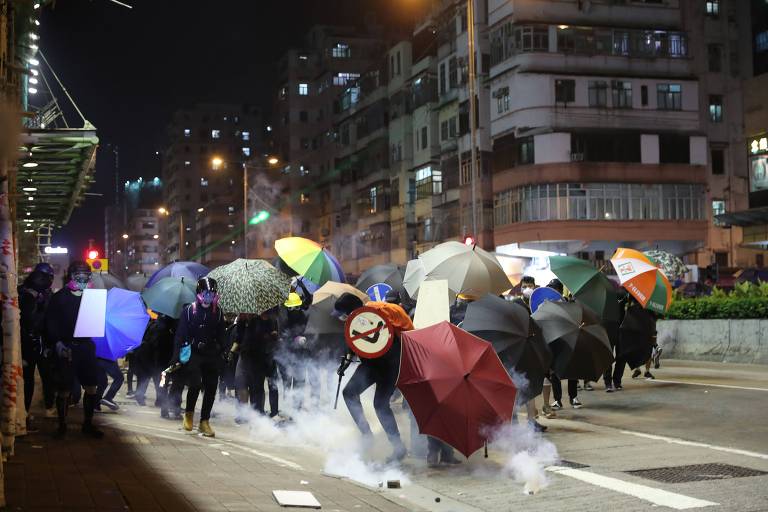 Protestos em Hong Kong em outubro de 2019