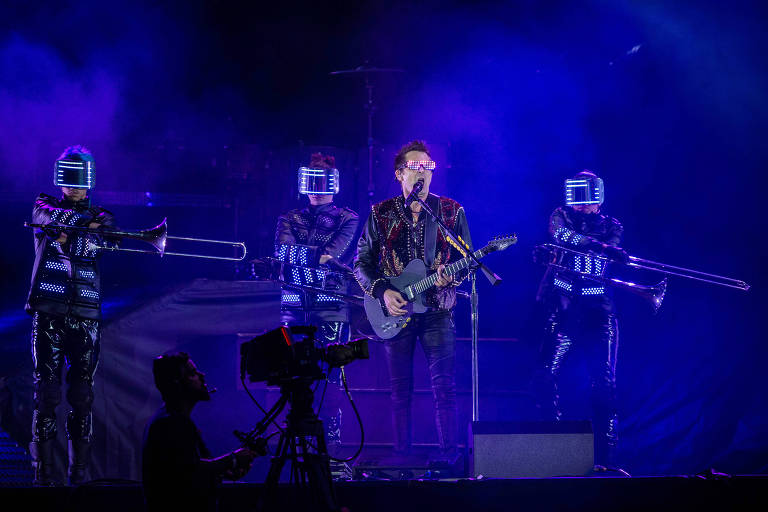 Show da banda Muse no palco Mundo, no último dia do festival Rock in Rio