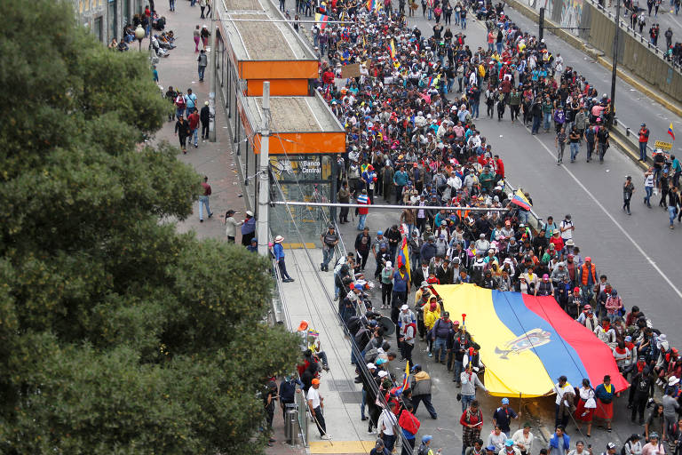 Protestos no Equador, em 2019