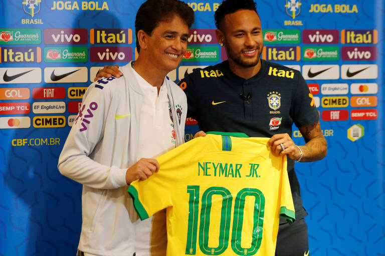 Neymar completará 100 jogos pela seleção brasileira no amistoso desta quinta (10)