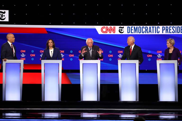 Debate entre os pré-candidatos presidenciais democratas nos Estados Unidos