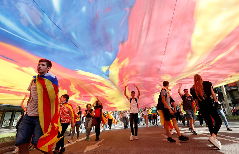 Quinto dia de manifestações na Catalunha