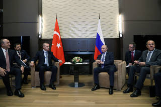 Turkish President Erdogan meets with his Russian counterpart Putin in Sochi