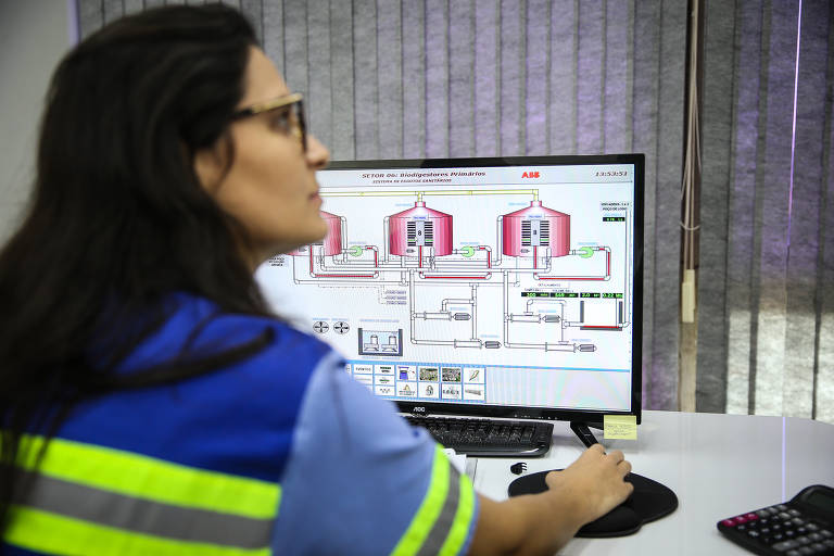 Estação de tratamento de esgoto da cidade de Franca, no interior do estado de SP