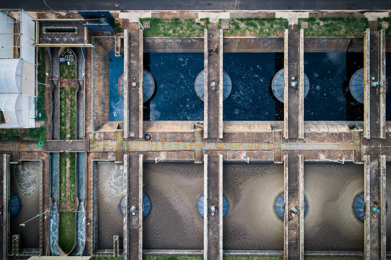 Estação de tratamento de esgoto da cidade de Franca, no interior do estado de SP