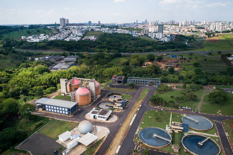 Estação de tratamento de esgoto da cidade de Franca, no interior do estado de SP