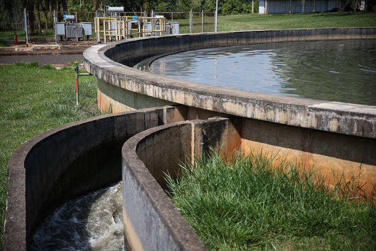 Estação de tratamento de esgoto da cidade de Franca, no interior do estado de SP