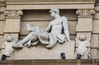 Detalhe da fachada do Palácio da Justiça de São Paulo