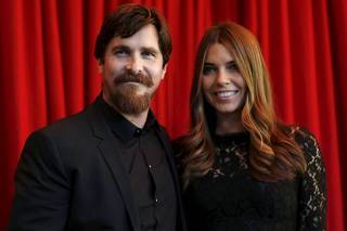 Actor Bale and his wife Sibi Blazic pose at the AFI Awards 2015 luncheon in Los Angeles