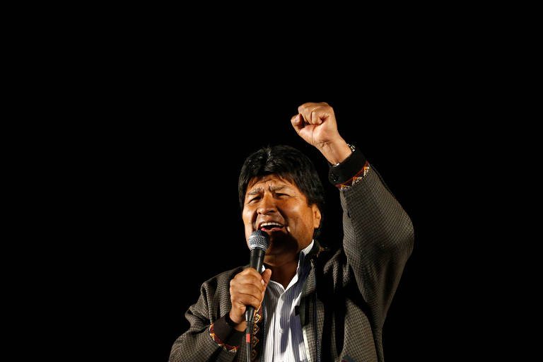 O presidente da Bolívia, Evo Morales, durante evento em El Alto
