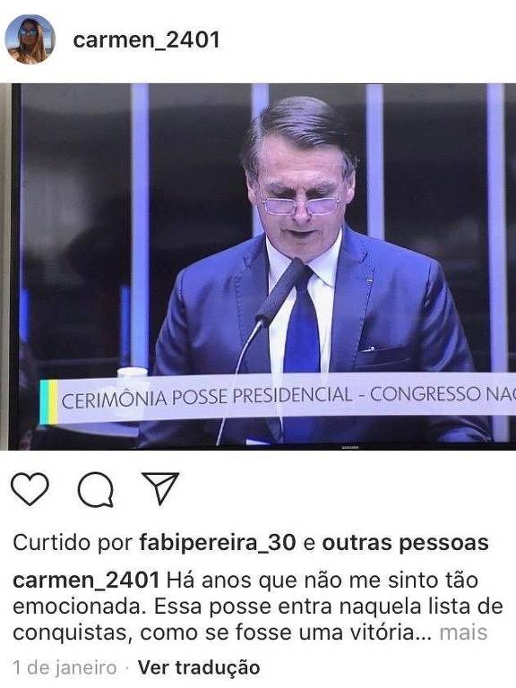 Imagem postada em rede social pela promotora Carmen Carvalho, do Ministério Público do Rio de Janeiro