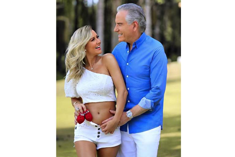 Roberto Justus e Ana Paula Siebert anunciam que estão esperando bebê