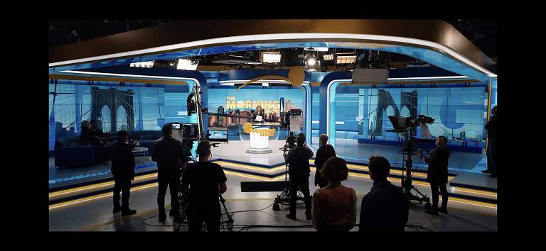 Cena de 'The Morning Show', com Jennifer Aniston, Reese Whiterspoon e Steve Carrell
