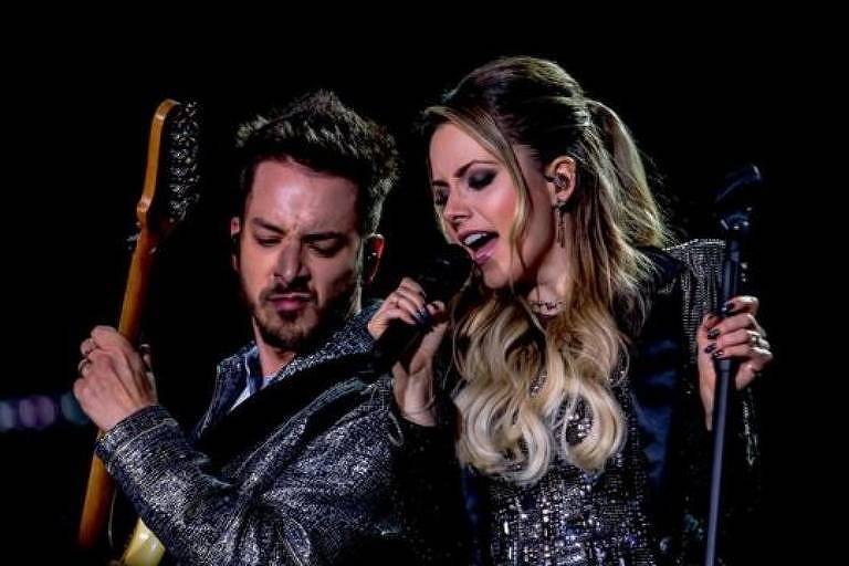 Sandy e Junior em show no Allianz Parque, em São Paulo