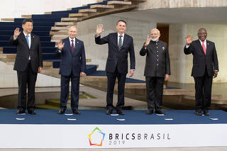 BRICS emerging economies meeting at the Itamaraty palace in Brasilia